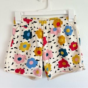 Hanna Andersson Flower Pattern Sweat Shorts Elastic Band | Girl’s Size 12, 150cm